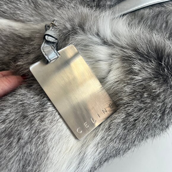 Rare Céline Rabbit Fur Shoulder Bag with tag, Holiday perfection 🎄 - Picture 8 of 8